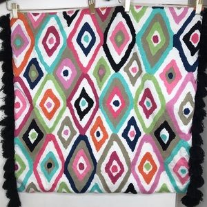 Pottery Barn Teen continental pillow shams Pompoms